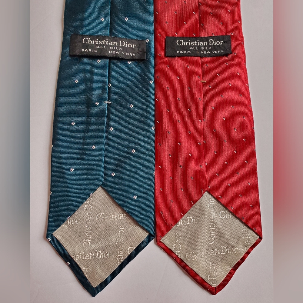 Blue and Red Chistian Dior ties